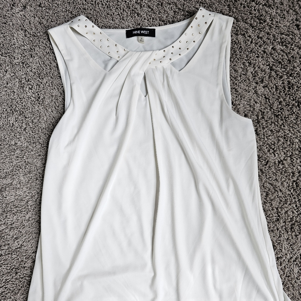 Nine West White Tank Top